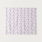 Pastel Watercolor Lila Muschel Wandteppich (Vorderseite (Horizontal))