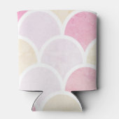 Pastel Watercolor Mermaid-Skalenmuster mit Namen Dosenkühler (Rückseite)