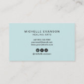 Pastel Watercolor Moon Phases Spirtual Zen Visitenkarte (Rückseite)