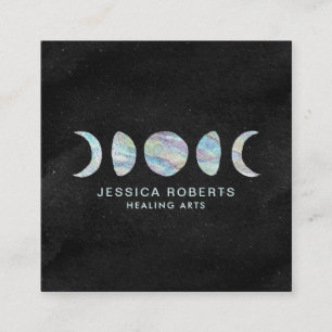 Pastel Watercolor Moon setzt die Heilkunst in Phas Quadratische Visitenkarte
