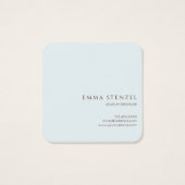 Pastel Watercolor Nature Square Business Card (Rückseite)