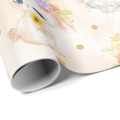 PASTEL WATERCOLOR NIEDLICH EASTER BUNNIES GESCHENKPAPIER (Rolleneckpunkt)