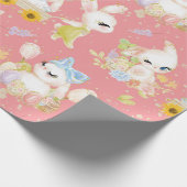 PASTEL WATERCOLOR NIEDLICH EASTER BUNNIES GESCHENKPAPIER (Ecke)