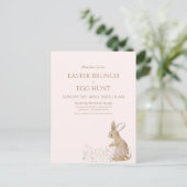 Pastel Watercolor Ostereier Hunt Brunch Budget Postkarte (Stehend Vorderseite)