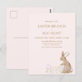 Pastel Watercolor Ostereier Hunt Brunch Budget Postkarte (Vorne/Hinten)