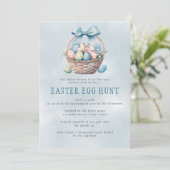 Pastel Watercolor Ostereier Wilhelm Basketball auf Einladung (Stehend Vorderseite)