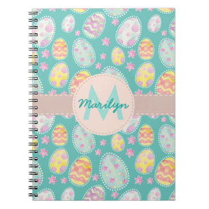 Pastel Watercolor Ostereiermuster Notizblock