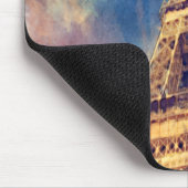 Pastel Watercolor Paris Eiffelturm Malerei Mousepad (Ecke)