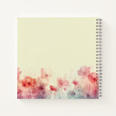 Pastel Watercolor Personalisiert Diary Notebook Notizblock (Rückseite)