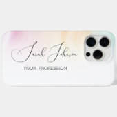 Pastel Watercolor Personalized iPhone Case (Rückseite (Horizontal))