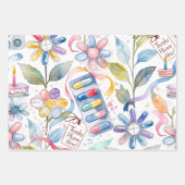 Pastel Watercolor Pharmacy Thanks Pharm Hero Geschenkpapier Set (Vorderseite 2)