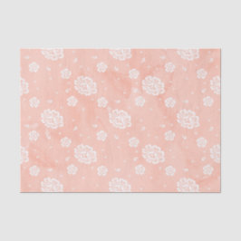 PASTEL WATERCOLOR PINK MIT WEISSEN BLUME SEIDENPAPIER