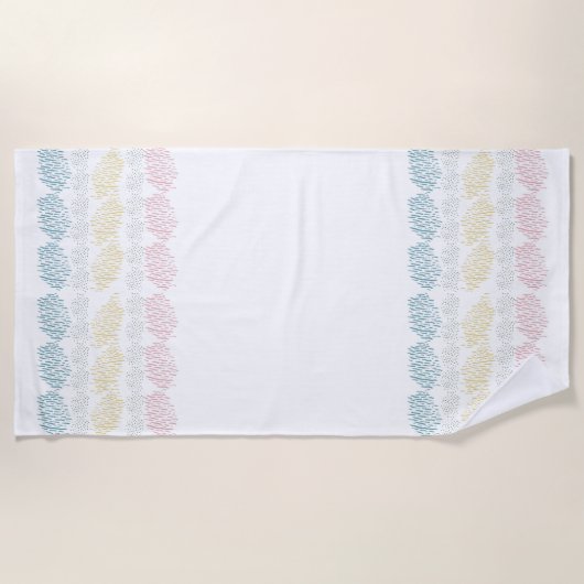 Pastel Watercolor Pinselstriche Strandtuch (Vorderseite)