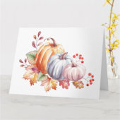 Pastel Watercolor Pumpkins Karte (Gelbe Blume)