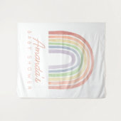 Pastel Watercolor Rainbow Babydusche Hintergrund Wandteppich (Vorderseite (Horizontal))