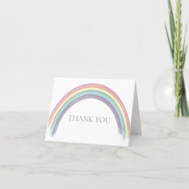 Pastel Watercolor Rainbow Danke, Ihre Karte