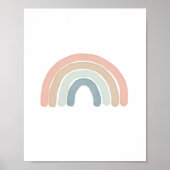Pastel Watercolor Rainbow Kinderzimmer Poster (Vorne)