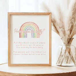 Pastel Watercolor Rainbow Wie groß ist das Bauchsp Poster