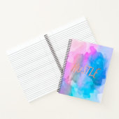 Pastel Watercolor Rose Gold Hustel Notizblock (Innenseite)