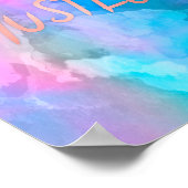 Pastel Watercolor Rose Gold Hustel Poster (Ecke)