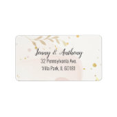 Pastel Watercolor-Rücksendeadresse Adressaufkleber (Vorne)