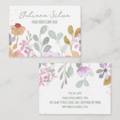 Pastel Watercolor Rustikale Blume Visitenkarte (Vorne/Hinten)