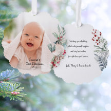 Pastel Watercolor Rustikales Winter Botanisches Fo