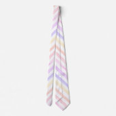 Pastel Watercolor Streifen Muster Krawatte (Rückseite)