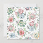 Pastel Watercolor Succulents Wedding Einladung (Rückseite)