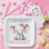 PASTEL WATERCOLOR TOTAL ADORABLE ELEPHANT PAPPTELLER (Party)