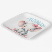 PASTEL WATERCOLOR TOTAL ADORABLE ELEPHANT PAPPTELLER (Gewinkelt)