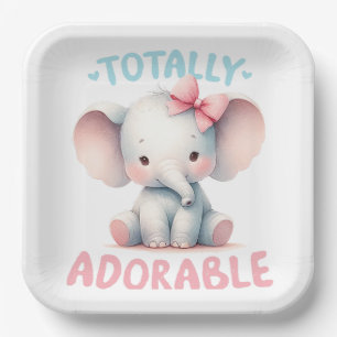 PASTEL WATERCOLOR TOTAL ADORABLE ELEPHANT PAPPTELLER