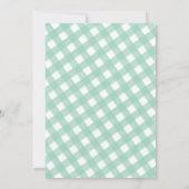 Pastel Watercolor Tremes Grüne Karierte Weihnachts Ankündigung (Rückseite)