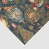 Pastel Watercolor Viktorianische Weihnachtsschmuck Seidenpapier (Ausschnitt)