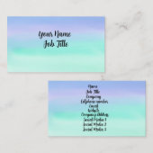 Pastel Watercolor Visitenkarte (Vorne/Hinten)