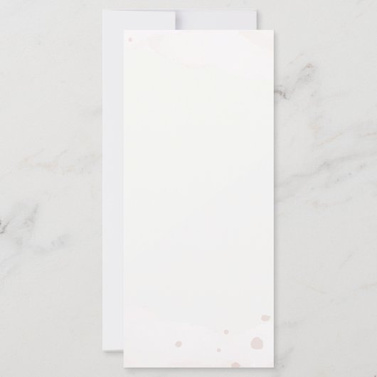 Pastel Watercolor Wedding Menu (Rückseite)