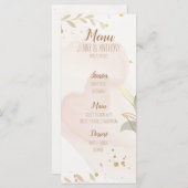 Pastel Watercolor Wedding Menu (Vorne/Hinten)