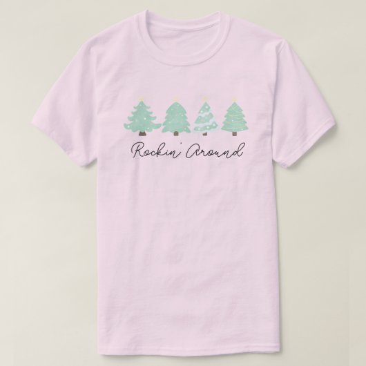 Pastel Watercolor Weihnachtsbaum Unisex T - Shirt (Design vorne)