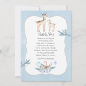 Pastel Watercolor Weihnachtsdusche Danke Einladung (Vorderseite)