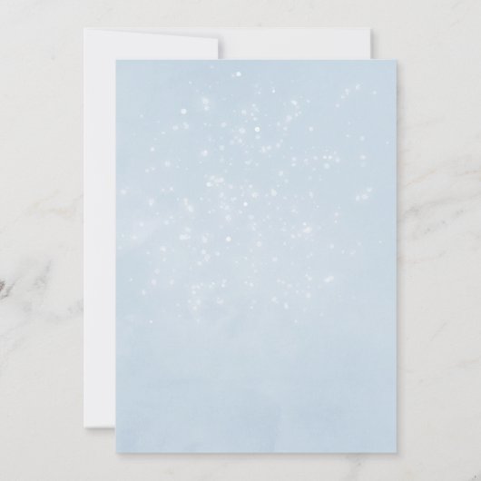 Pastel Watercolor Weihnachtsdusche Danke Einladung (Rückseite)