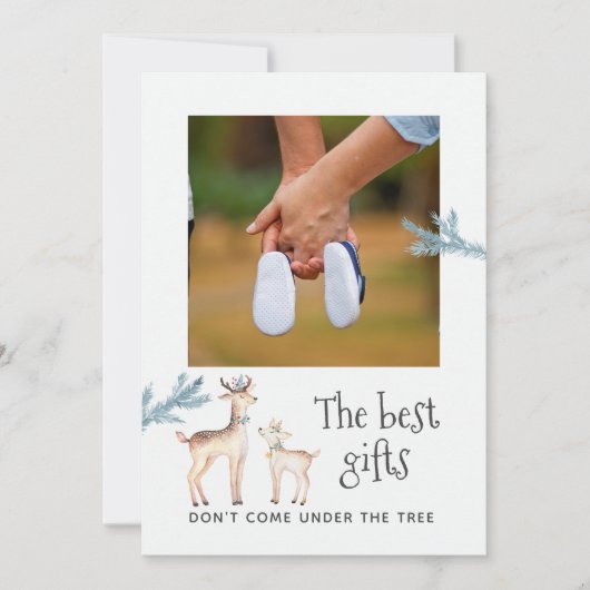 Pastel Watercolor Weihnachtsjause erwartet Ankündigung (Vorderseite)