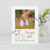 Pastel Watercolor Weihnachtsjause erwartet Ankündigung (Stehend Vorderseite)