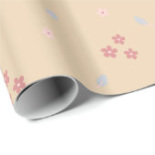 Pastel Watercolor Wildflower Wrapping Paper Geschenkpapier (Rolleneckpunkt)