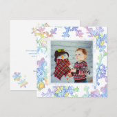 Pastel Watercolor Winter Snowflake Foto Weihnachte (Vorne/Hinten)