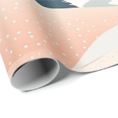 Pastel Watercolor Winterwaldmuster Geschenkpapier (Rolleneckpunkt)