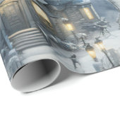 Pastel Watercolor Winterwaldmuster Geschenkpapier (Rolleneckpunkt)