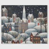 Pastel Watercolor Winterwaldmuster Geschenkpapier (Flach)