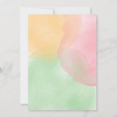 Pastel Watercolor Wreath And Chick Easter Photo Karte (Rückseite)