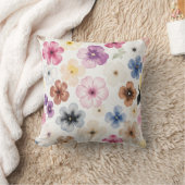 Pastel Watercolour Floral Cushion Kissen (Decke)
