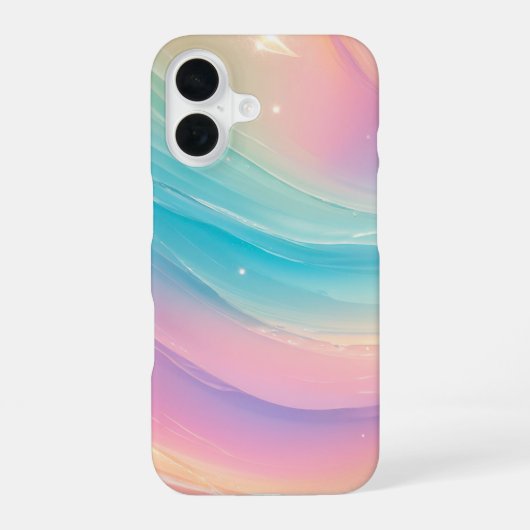 Pastel Wave - Dreamy Gradient Phone Case iPhone 16 Hülle (Rückseite)
